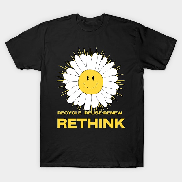 Upcycling Reuse Renew Rethink T-Shirt by yayashop